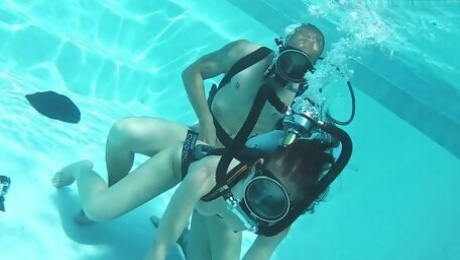 Ardent andy Hungarian scuba diver Minnie Manga is fucked underwater