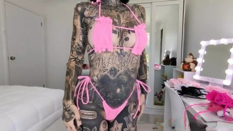 Pink Ruffled Micro Bikini Try On Haul With Busty Melody Radford