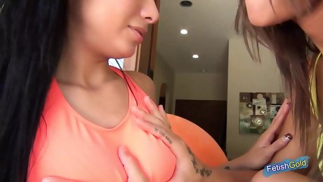 Fitness workout ends in a dirty and hot lesbian session