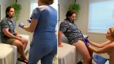 Company Nurse Gives CEO His Annual Physical And Gets Naughty