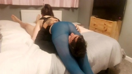 Headscissor and facesitting in pantyhose! A night between my thighs and your face under my ass!!