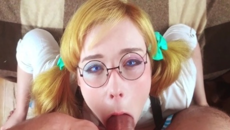 Cute Redhead Deepthroat Dick Lover and Anal Sex after College